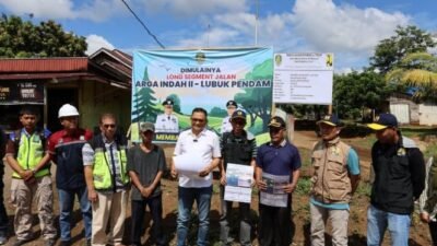 Bupati  Tinjau Pembangunan Jalan di Kecamatan Merigi Sakti dan Bang Haji